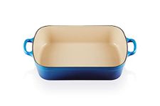 Le Creuset Signature Enamelled Cast Iron Rectangular Roasting Dish, 33 cm, 4.9 Litres, Azure, 20184332202422