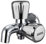 JAGGER JAG285 2 in 1 Bibcock Tap/ 2 Way Tap/ 2 Way Bib Cocke Tap/ 2 Way Bib Cocke for Bathroom (Sleek)