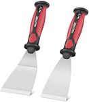 HAUTMEC Pack of 2 Putty Knife Scraper, Scraper, Paint knife, Caulk Removal Tool, Painters Tool, Paint Can Opener, Paint Remover for Wood, Wallpaper Scraper, Painting Tool HT0061-PT