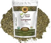 Organic Way Lungwort Dried Leaves (Pulmonaria Officinalis) Cut & Sifted - Herbal Tea | Organic & Kosher Certified | Raw, Vegan, Non GMO & Gluten Free | USDA Certified | Origin - Albania (2 Ounce)