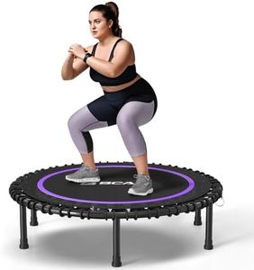 BCAN 40" Adult Fitness Trampoline with Durable Bungees, Stable & Quiet Exercise Rebounder,Great Mini Trampoline for Indoor/Garden Workout - Purple
