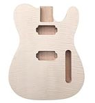 Yinfente Electric Guitar Body Replacement Mahogany Maple wood Guitar Body For Tele Unfinished 25.5 Inch