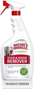 Nature’s Miracle Stain & Odour Remover - Spray Eliminateur pour taches et odeurs organiques des chiens - urine, excréments, vomis – Action Bio-Enzymatique – Multi-surfaces – Parfum Agrumes – 709 ml