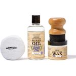 CLARK'S Cutting Board Finishing Kit for Countertop Board - Lavender Rosemary Scent - Includes Cutting Board Oil - Beeswax - Mineral Oil - Wax - Applicator - Buffing Pad - Cutting Board Sealer