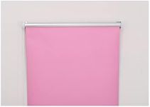 Blackout Roller Blinds for window shades - Black out Thermal Insulated UV Protection - Easy Fit Home Office windows Blind - Trimmable Fabric Child-safe Durable fittings Pink (W 60cm x L 165cm)