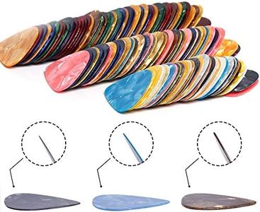 150 Pcs Guitar Picks Sampler Value Pack, Includes Thin, Medium & Heavy Gauges 3 Sizes