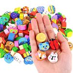 ASTARON 30 Pcs Rubbers Erasers Assortment Novelty Erasers for Party Favors, Animal Erasers for Kids Pencil Erasers Gifts Class Rewards for Students（Random Style）