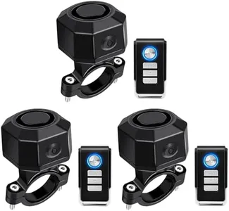 NineLeaf Bike Alarm with Remote, Vibration & Motion Sensor, USB - Rechargeable Anti - Theft Alarm,IP65 Waterproof​,for Bicycle,Motorcycle,Ebike,3PK