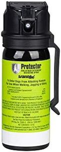 SABRE RED SABRE Protector Dog Pepper Spray & Belt Clip, Fast Flip Top Safety, 7 Bursts, 15-Foot (4.6-Meter) Range, Humane Dog Attack Deterrent, Max Strength Allowed By EPA for Self Defense, 1.8 fl oz