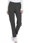 Dickies Mid Rise Tapered Leg Pull-on Scrub Pant, XL Petite, Pewter