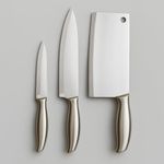 YELONA Premium 3 Stainless Steel Knife Combo Set - Paring, Chef, Meat Cleaver | Heavy Duty Ultra Sharp Blade Multipurpose Essential for Vegetable Meat Chopping Cutting Slicing Boning