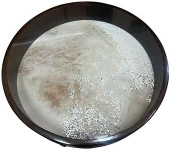 Natural Sounding Percussion Ocean Drum with Wave Beads and Hardwood Frame, Goat and Plexy-Skin 16" 20" 24" 28 inch (20 inches)