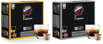 Caffe Vergnano Medium Roast Espresso Bundle - Napoli (10/10) & Intenso (8/10) Capsules, Single-Serve Italian Coffee Pods Compatible with Nespresso Machines, 100 Ct