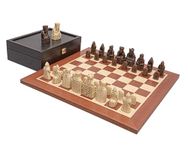 The Regency Isle of Lewis and Mahogany Chess Set mid sized