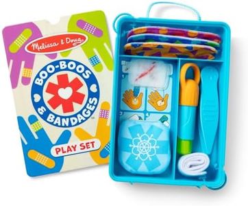 Melissa & Doug Pain & Bandages Reusable First Aid Playset – Role-Play Medical Kit with Water‑Reveal “Pains” & Bandages – Ages 3+