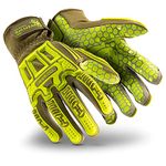 HexArmor Rig Lizard 2030X Firm Grip Impact Work Gloves, Medium