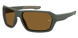 Under Armour Men's Ua Recon Sunglasses, Matte Green, 64mm, 15mm