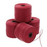 BeadSmith Super-Lon Cord - Size #18 Twisted Nylon - Dark Red (77 Yard Spool)