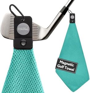 Playing It Forward Magnetic Golf Towel for Golf Bags with Clip for Men & Women, Waffle Weave Microfiber Golf Towel with Industrial Strength Magnet for Strong Hold to Golf Carts or Clubs
