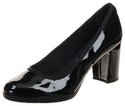 Anne Klein Women’s Castana Comfortable Block Heeled Pump, Black, 7.5