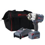 Ingersoll Rand W7152-K12 1/2" Cordless Impact Wrench and 1 Battery Kit, 4 Power Modes, Brushless Motor, 1500 ft/lbs Nut Busting Torque, 1000 ft/lbs Max Torque, Lightweight, Gray