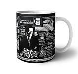 HIKER Ceramic Drinking Tea Coffee Cup, The Office Merchandise Michael Scott Tv Series Printed Coffee Mugs (Michael Scott), 325 milliliter