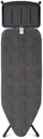 Brabantia Ironing Board C, XL Steam Unit Holder, Adjustable Height, Non-Slip Rubber Feet, Foldable, Denim Black, Size C (49 x 18 inches), Metal Frame, Free Standing, 63 inches