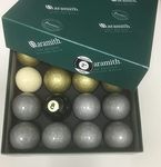 Aramith Special : 2” UK pub Premier tournament pool ball set :Silver & Gold,number 8 ball & 1 7/8" cue ball