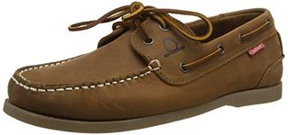 Galley II Dark Tan Premium Leather Boat Shoes-8