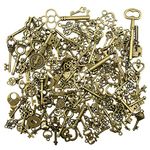 150Pcs Antique Skeleton Key Charms Pendants for Crafting Supplies Jewelry Findings Making Accessory DIY Necklace Bracelet