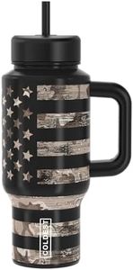 Coldest Tumbler with Handle & Coffee Lid - 100% Spill Proof Tumbler (3 Lids) - Stainless Steel Insulated Leakproof Tumblers for Women & Men - Cup Holder Friendly - 24 oz (American)