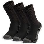 Well Heeled Diabetic Socks for Men - 3 Pairs - Mens Extra Wide Socks - Neurosocks - Socks for Swollen Feet - Diabetic Socks 9-12 & 6-9 - Almost Seamless Top