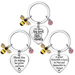 Pack Of 3 Teacher Appreciation Gift For Women Men Teacher Keychain Set Birthday Teachers Day keychain Gifts For Teachers Gifts from Students Thank you gifts for Teacher