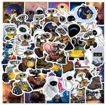 50pcs Robot Wall.E Stickers for Water Bottles, Cute Robot Movie Vinyl Stickers for Kids Teens Laptop Phone Case Scrapbook Luggage Skateboard Bike Guitar Helmet Bumper