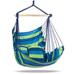 Sorbus Swing Blue Hanging Rope Hammock Chair Swing Seat