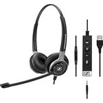 EPOS Impact SC 665 USB - Professional Double-Sided Headset with 3.5mm Jack and Detachable USB Cable, Microsoft Teams Certified