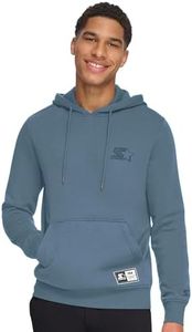 Starter Men's Classic Fit Fleece Embroidered Hoodie, Stormy Grey, XX-Large