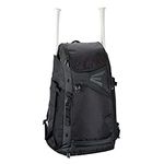 Easton E610CBP Catchers Bat & Equipment Backpack Bag | Baseball Softball | BLACK | 2020 | Vented All Gear Compartment | 2 Bat Sleeves | Internal Shelf | Vented Shoe Pocket | Mesh Leg Guard Sleeves