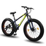 Vaux Joggers Fat Bike Cycle For Men With 21 Speed Gear & Aluminum Alloy Frame, Big Tyre Cycle For Boys 15 Years With 26X4.0Inch Tyres, Lockout Front Suspension Fork & Double Disc Brakes(Blue) - 17Inch