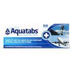 Aquatabs Water Purification Tablets - Emergency Water Treatment System - Portable Water Filter for Camping, Travelling, & Home Use (3.5mg, 1 Pack of 50 Tablets)