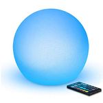 Mr.Go 6“ LED Night Light Ball Lamp Sphere Light for Kids, RGB Colour Changing Lamp Mood Light with Remote, 16 Colors, Dimmable Brightness, Rechargeable Battery, IP65 Waterproof for Home Decoration