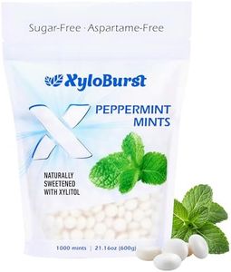 XyloBurst Xylitol Mints - Sugar Free Mints with Xylitol Candy - Aspartame Free, Gluten Free, Vegan & Keto Friendly Peppermint -1000 Count Bag