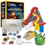 National Geographic Earth Science Kit - Over 15 Science Experiments for Kids, Crystal Growing Kit, Volcano Science Kit, Dig Kits & Gemstones, STEM Project Toy for Boys and Girls