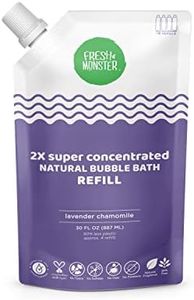 Fresh Monster Kids Bubble Bath, 2X Super Concentrated Bubble Bath for Kids, Hypoallergenic, Calming Lavender (30oz Refill Pouch)