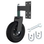 Lygoeege Gate Wheel 20CM for Metal Tube Gate Wooden Gate 275KG Capacity Spring Shock Absorbing Heavy Duty Casters with Screws and Wrenches