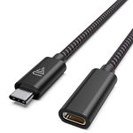 Faracent USB Type C Extension Cable (10Ft/3m), USB 3.1(5gbps) Type C Male to Female Extension Charging & Sync for iPhone 15, MacBook Air M2/ M1/ Pro, iPad Pro 2021 Dell XPS Surface Book- Black