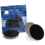 Glass Polish 11010 GP-PRO Felt Polishing Pads for Polishing Glass, Plastic, Metal, Marble - Ø 6 inch - Pack of 5 Pads