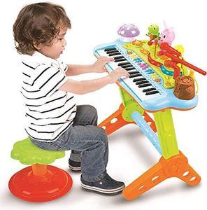 Prextex Kids Piano Keyboard Set - Interactive Mini Keyboard for Children with Stand, Microphone, Record & Playback - Ideal Kids Keyboard Music Toy for Fun Learning & Stocking Fillers