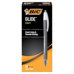 BIC Atlantis Exact Ball Pens Retractable Black Medium Point Dozen Box