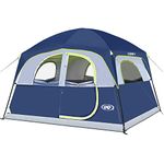 UNP Tents 6 Person Waterproof Windproof Easy Setup,Double Layer Family Camping Tent with 1 Mesh Door & 5 Large Mesh Windows -10'X9'X78in(H)-Dark Blue